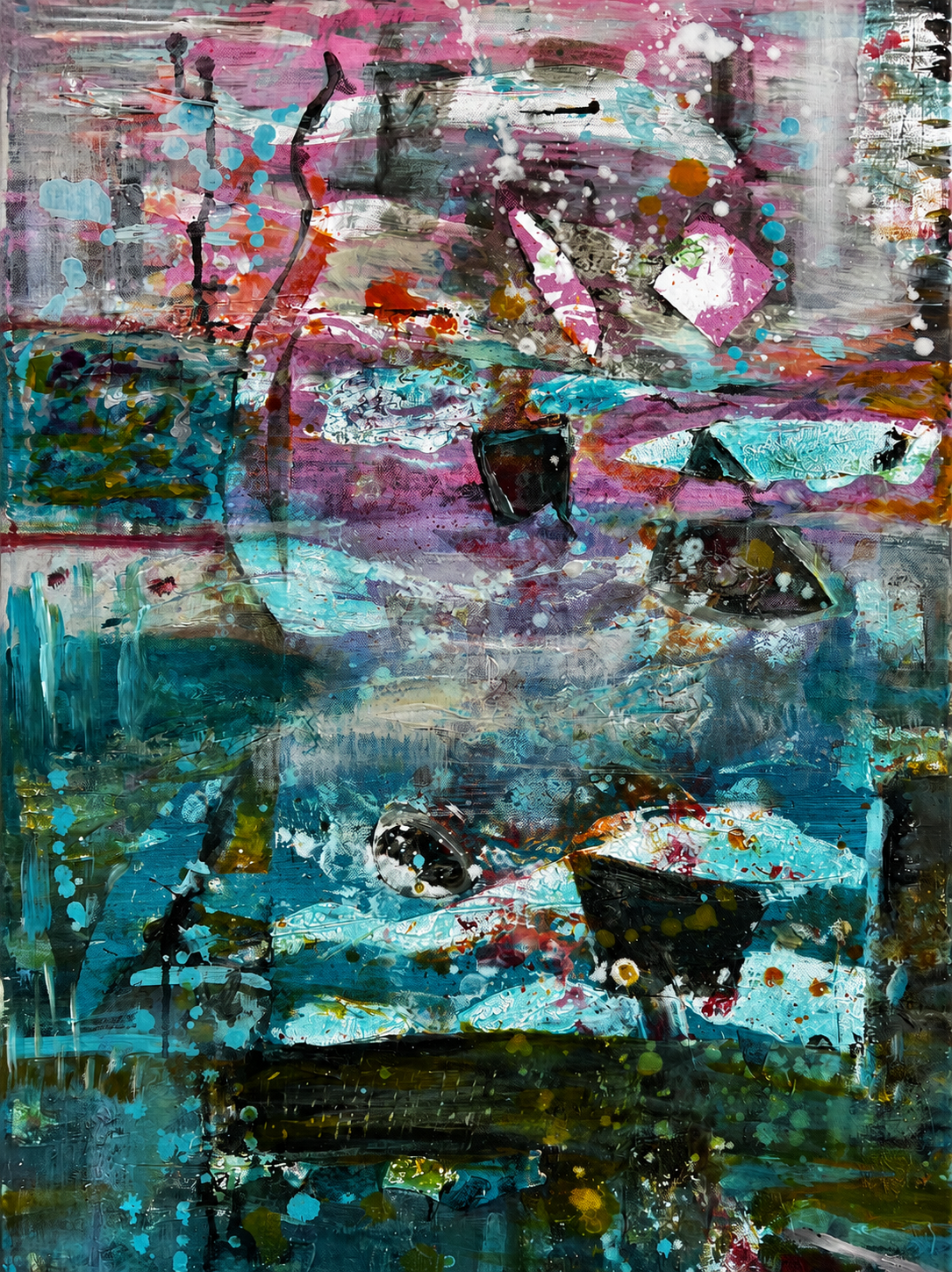 Inner Depth II, Mixed media on canvas